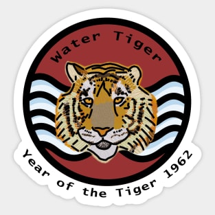 62nd Birthday Born Year of the Water Tiger 1962 Sticker